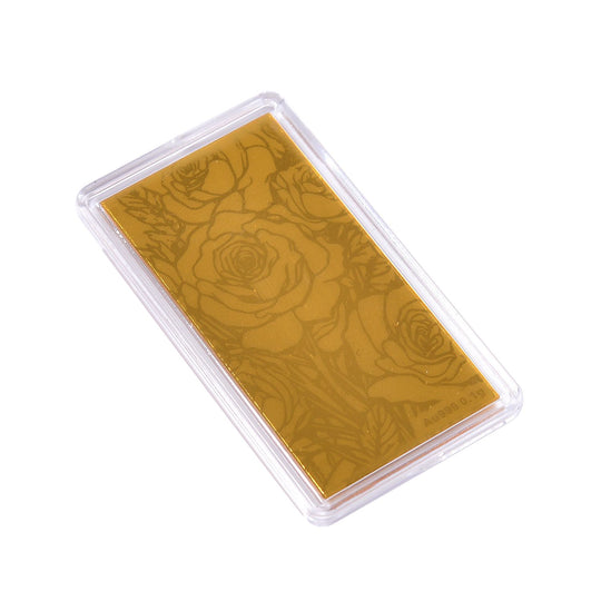 999er Gold-Rosenbarren, 100mg