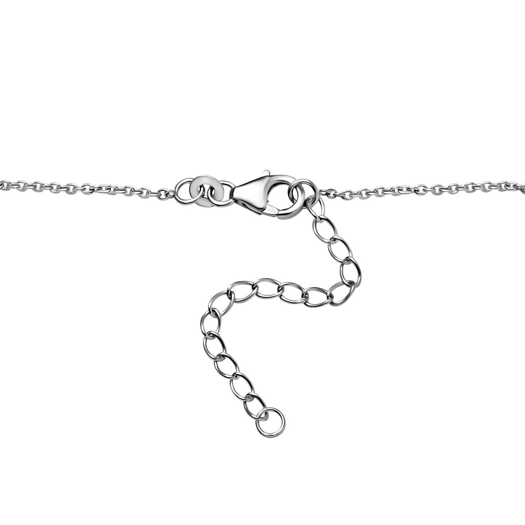 AA Citrin, Rhodolith Granat Halskette ca. 45 cm+ 5 cm extender, 925 Silber rhodiniert ca. 19,10 ct.