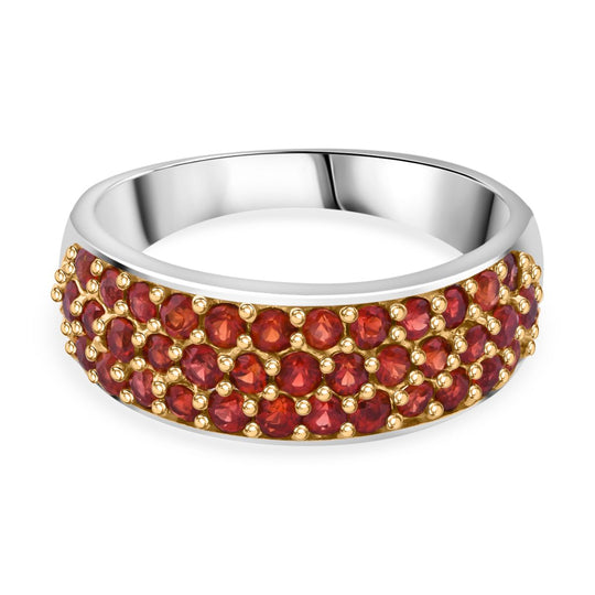 AA Roter Saphir Ring 925 Silber rhodiniert (Größe 19.00) ca. 1,48 ct