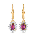 AAA Radiant Ember Granat und Zirkon Ohrringe - 0,82 ct.