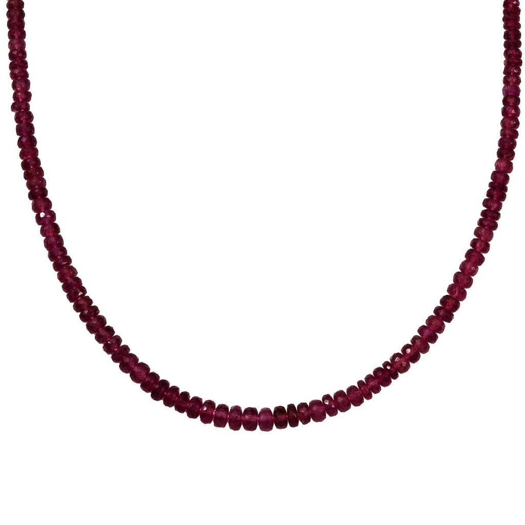 AAAA Rubellit Halskette ca. 45 cm 585 Gold ca. 57,00 ct.