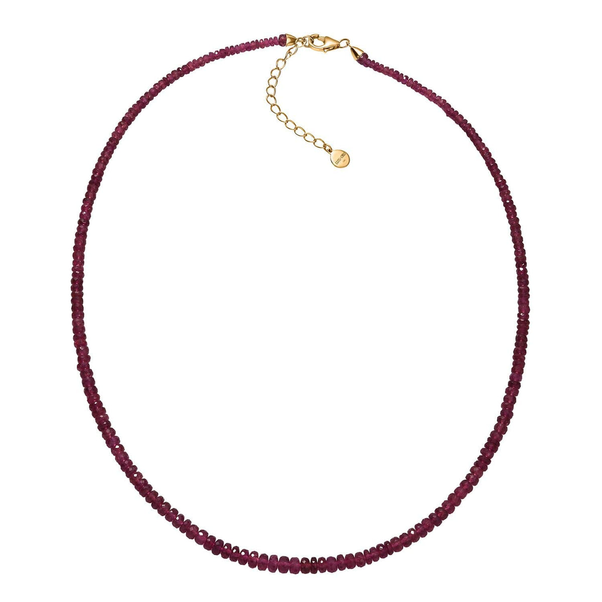 AAAA Rubellit Halskette ca. 45 cm 585 Gold ca. 57,00 ct.