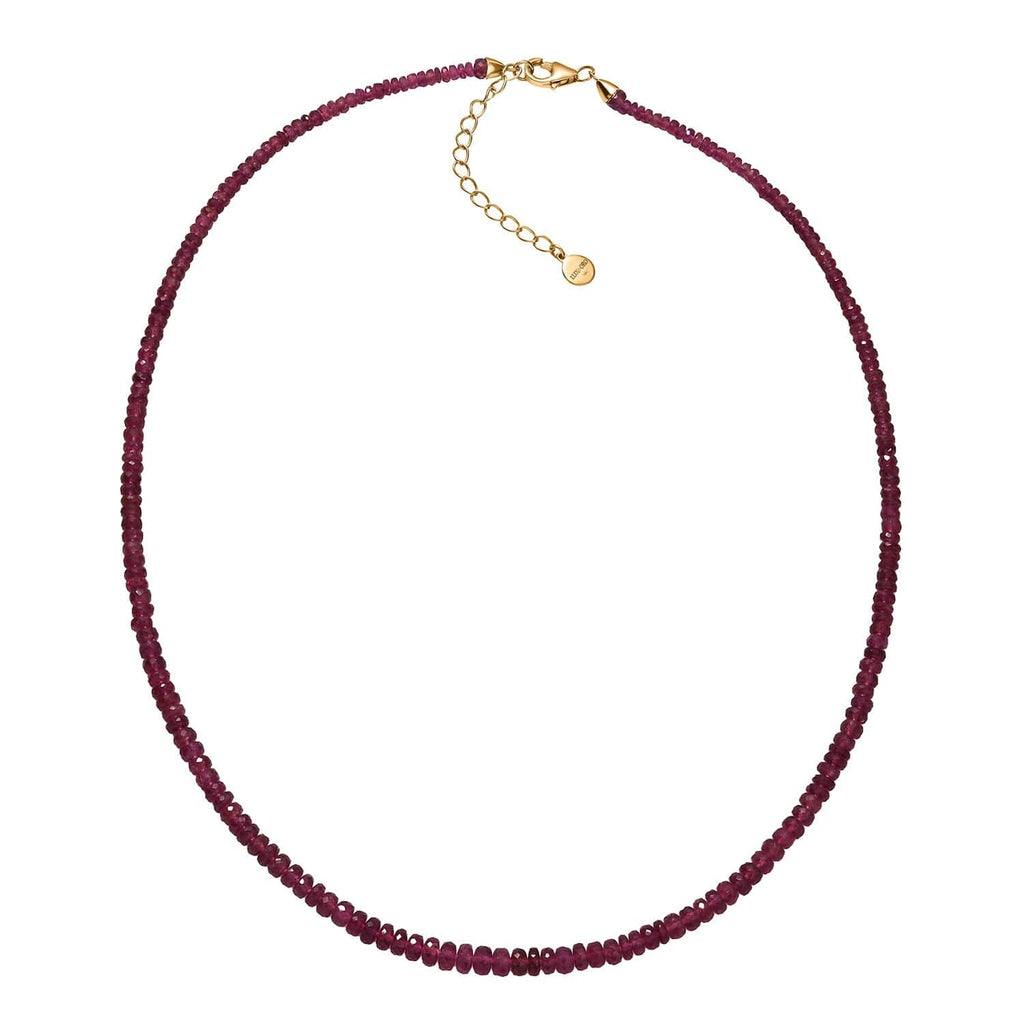 AAAA Rubellit Halskette ca. 45 cm 585 Gold ca. 57,00 ct.