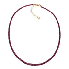 AAAA Rubellit Halskette ca. 45 cm 585 Gold ca. 57,00 ct.
