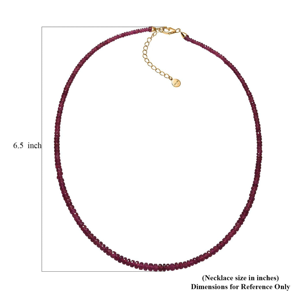 AAAA Rubellit Halskette ca. 45 cm 585 Gold ca. 57,00 ct.