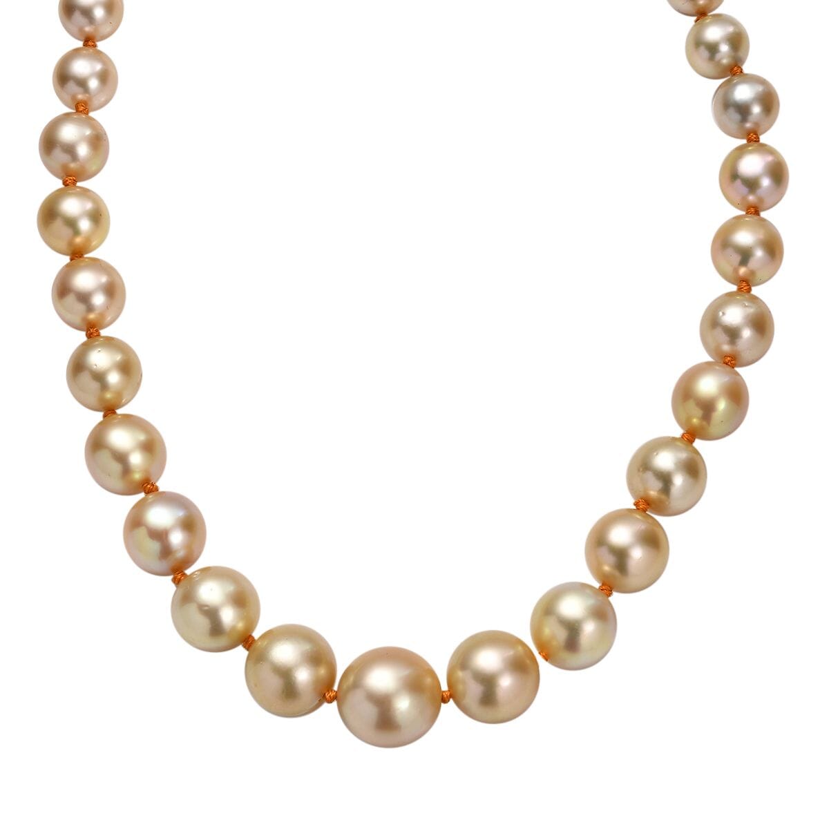 One of a Kind- ILIANA AAAA Südsee Goldene Perle Halskette ca. 45 cm 750 Gold Standard