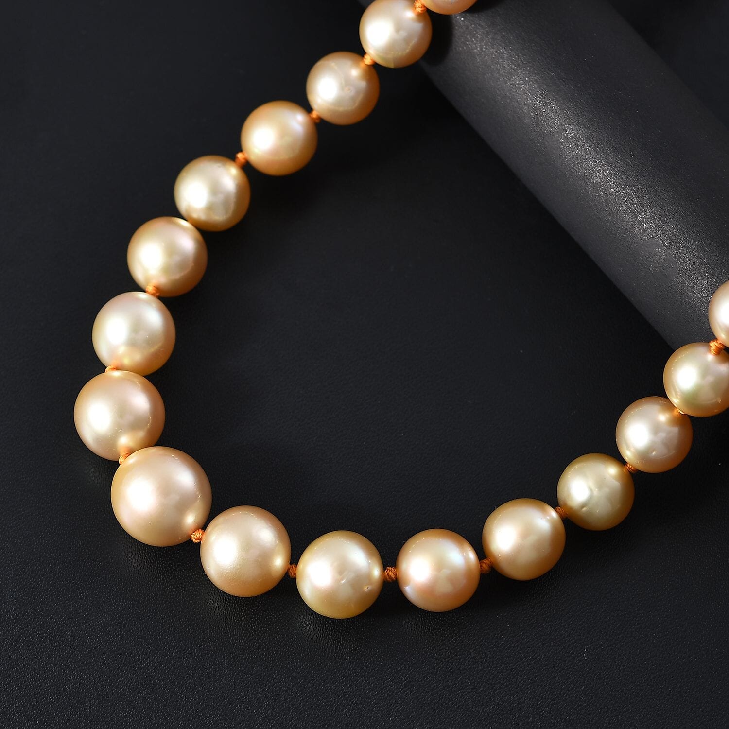 ILIANA AAAA Südsee Goldene Perle 45cm Halskette in 750 Gold