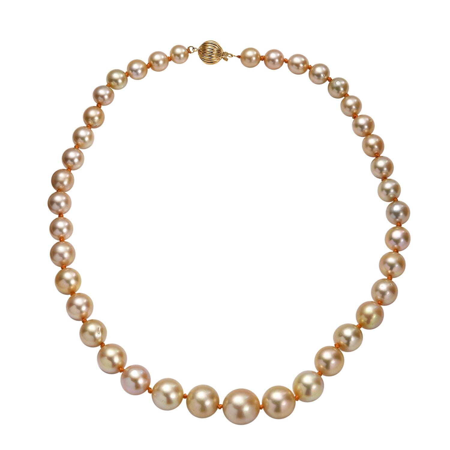 One of a Kind- ILIANA AAAA Südsee Goldene Perle Halskette ca. 45 cm 750 Gold Standard