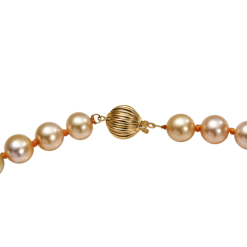 One of a Kind- ILIANA AAAA Südsee Goldene Perle Halskette ca. 45 cm 750 Gold Standard