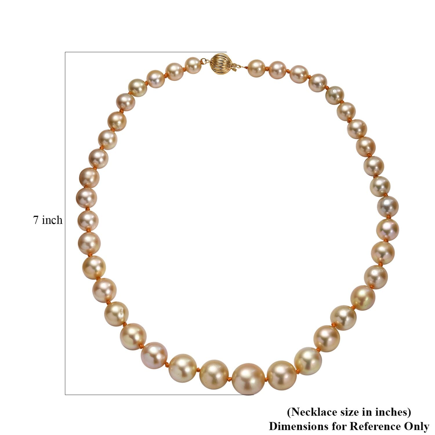 One of a Kind- ILIANA AAAA Südsee Goldene Perle Halskette ca. 45 cm 750 Gold Standard