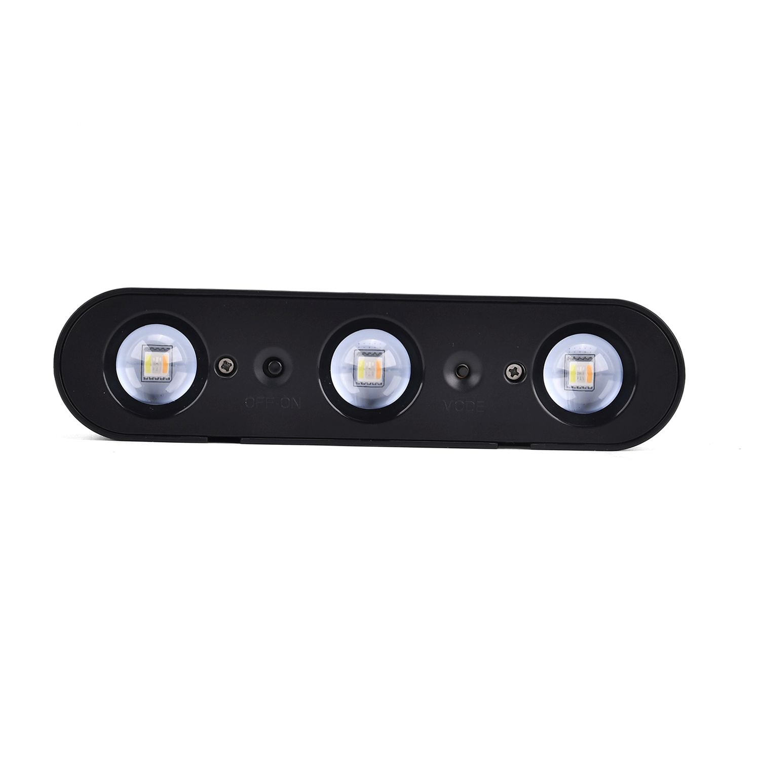 Solarbetriebene LED-Wandleuchte mit Farbwechsel, 10 Lichtmodi, ca. 230x47x36 mm