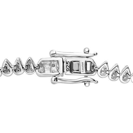 LUXURIANT DIAMOND - Lab Grown Diamant SI-GH SGL zertifiziert Armband ca. 19 cm 925 Silber platiniert ca. 3,00 ct.