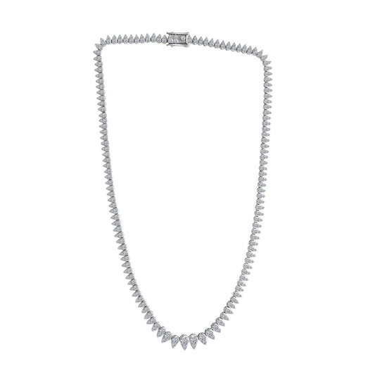 LUXURIANT DIAMOND - Lab Grown Diamant SI-GH SGL zertifiziert Halskette ca. 40.5 cm 925 Silber platiniert ca. 5.00 ct