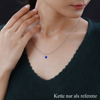 AAAA Tansanit, Weißer Diamant Anhänger 950 Platin ca. 4,20 ct.