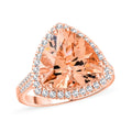 AAA Morganit, Weißer Diamant Ring 417 Gold (Größe 20.00) ca. 5,15 ct