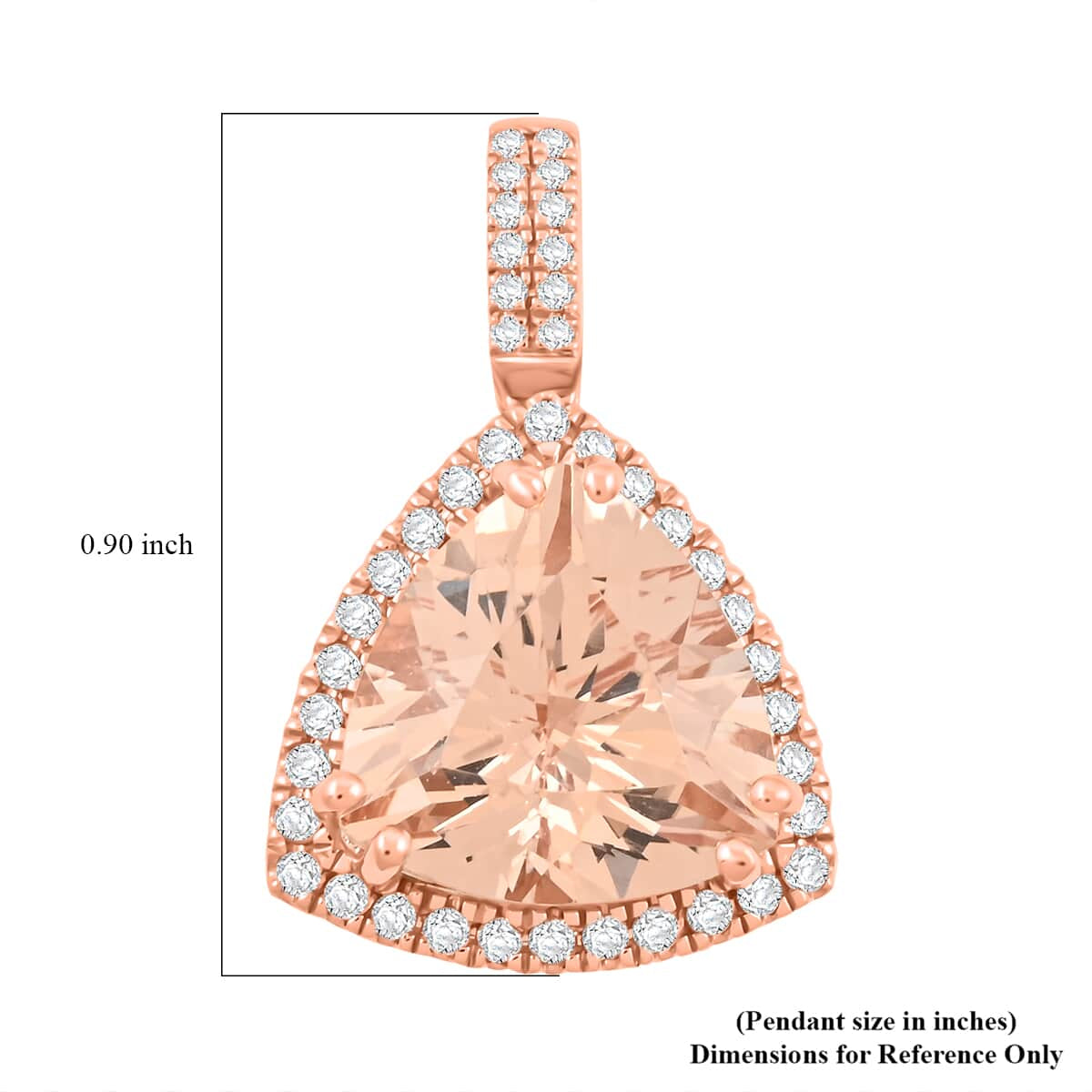 AAA Morganit, Weißer Diamant Anhänger 417 Gold ca. 5,05 ct.