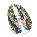 GP Amore Kollektion - Mehrfarbiger Ring, 925 Silber rhodiniert (Größe 18.00) ca. 6.97 ct