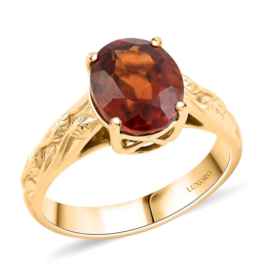 LUXORO AAA Honig Granat Ring 417 Gold (Größe 18.00) ca. 3,30 ct