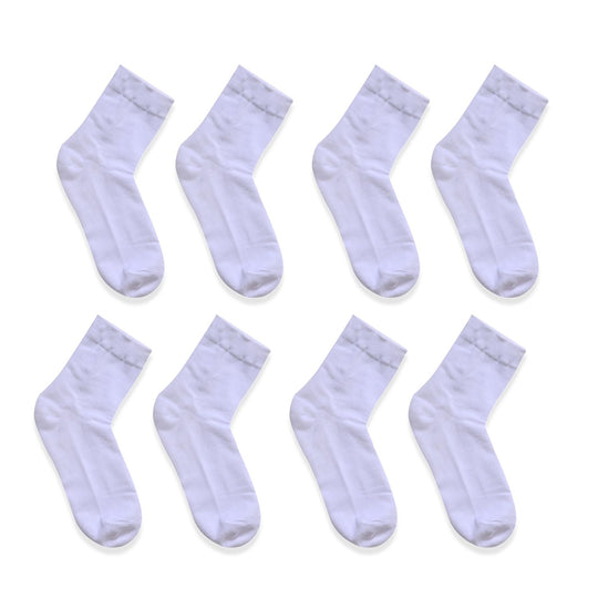 4er-Set - Socken, Polyester-Baumwolle, Größe 36-40, Weiß