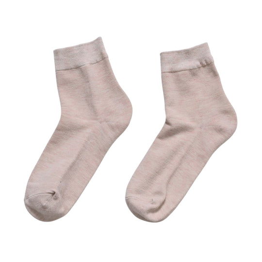 4er-Set Polycotton-Fersensocken mit Silikoneinlage zur Linderung von Rissen und für kühlenden Effekt, Größe 41-45, Braun