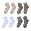4 Paar Knöchelsocken aus Baumwoll-Polyester, atmungsaktiv und elastisch, 26-28cm
