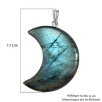 Labradorit Anhänger 925 Silber ca. 40,00 ct.