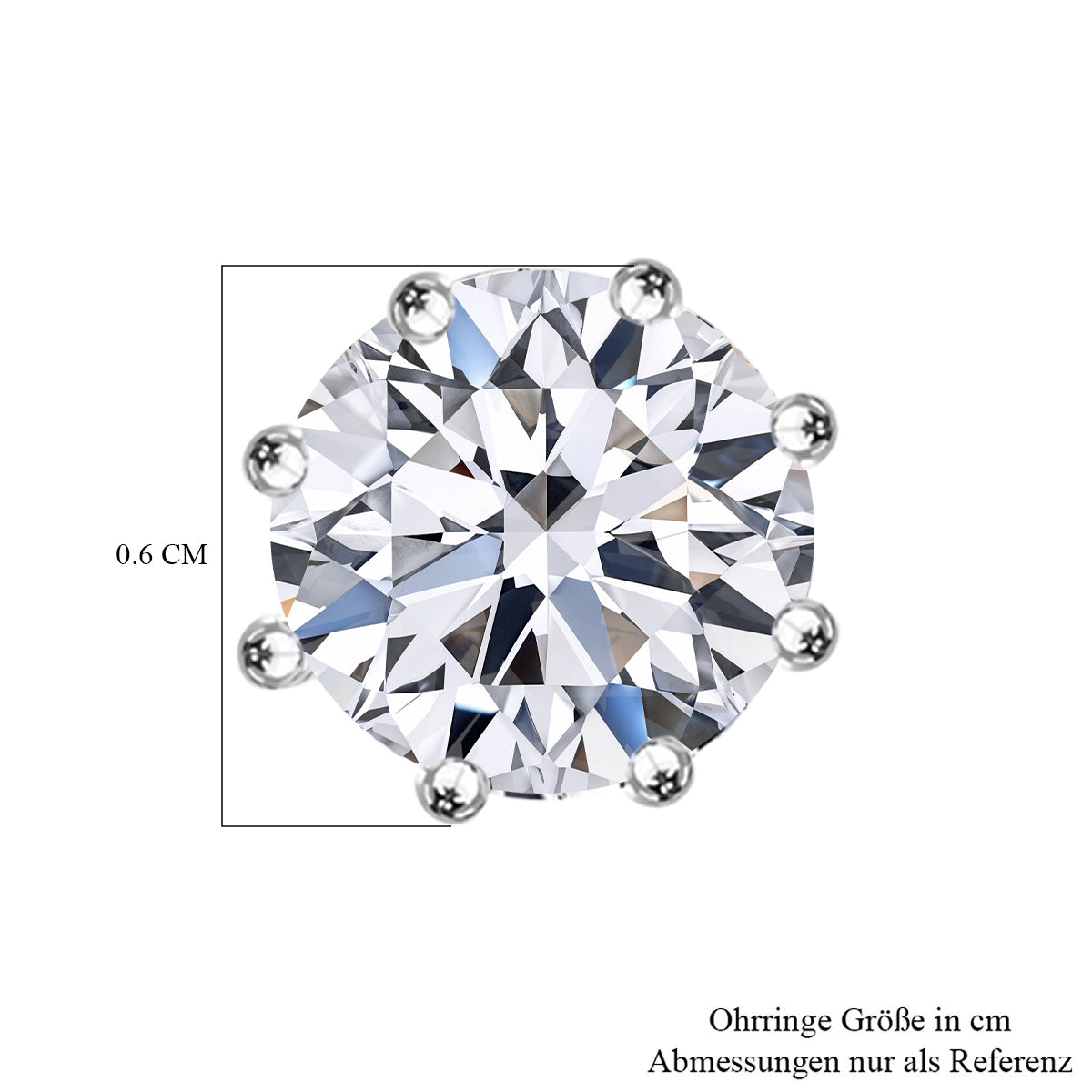 LUXURIANT DIAMOND - Lab Grown Diamant VS-EF SGL zertifiziert Ohrringe 950 Platin ca. 1.00 ct
