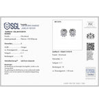 LUXURIANT DIAMOND - Lab Grown Diamant VS-EF SGL zertifiziert Ohrringe 950 Platin ca. 1.00 ct