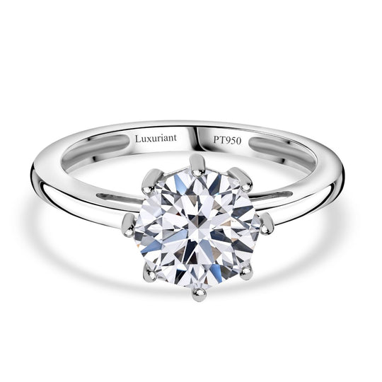 LUXURIANT DIAMOND - Lab Grown Diamant (Oktillion-schnitt) IGI zertifiziert VS-EF Ring 950 Platin (Größe 18.00) ca. 2.00 ct