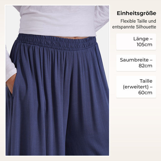 Gesmokte Taillen-Culottes, locker, bequem, elastischer Bund, 100 % Viskose, Einheitsgröße, Rosa