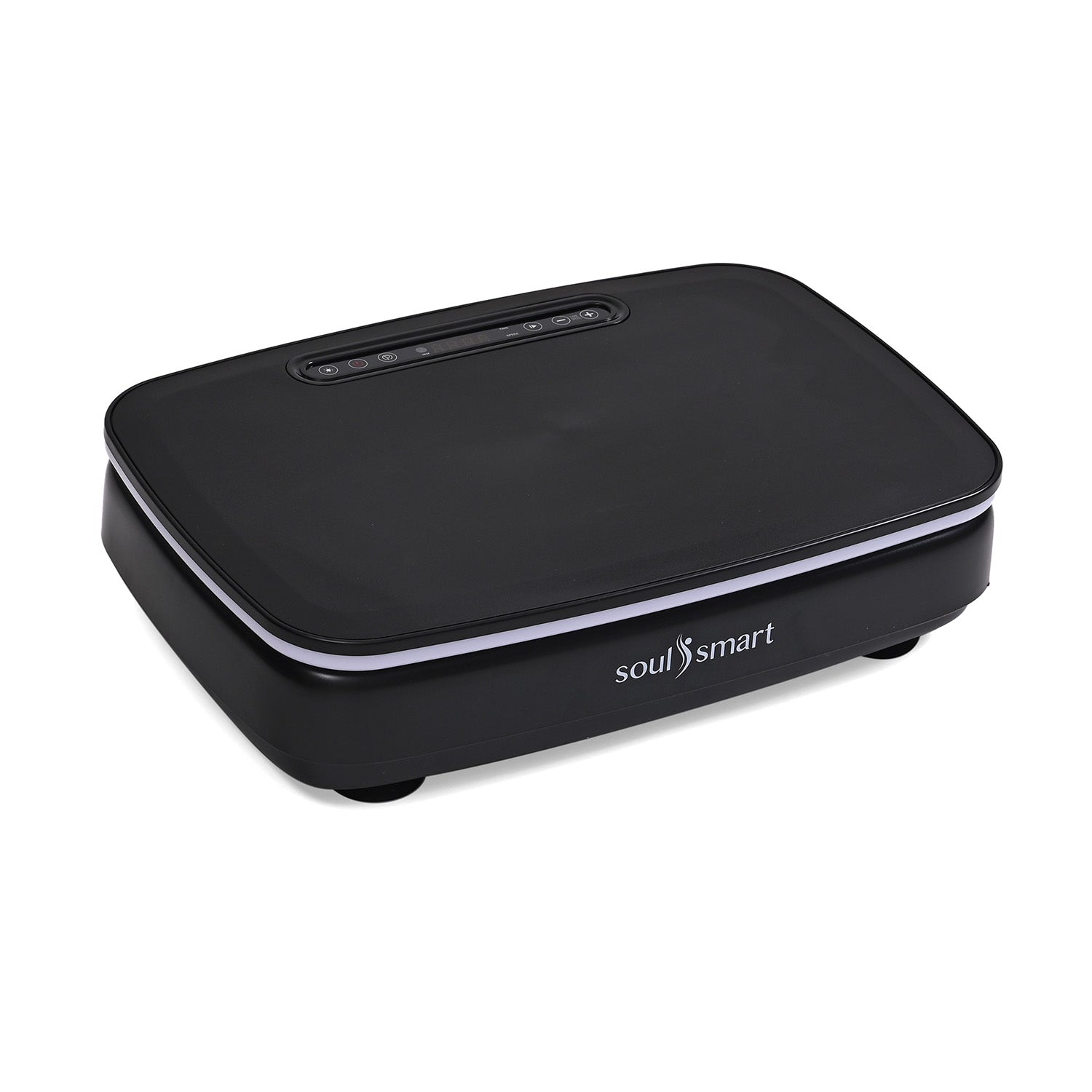 Soulsmart Vibrationsplatte mit RGB-Beleuchtung, Bluetooth-Lautsprecher und 150W-Motor, Schwarz