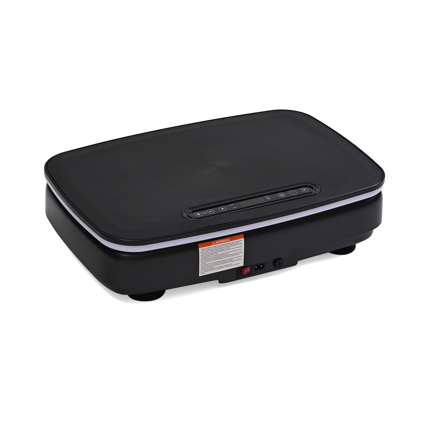 Soulsmart Vibrationsplatte mit RGB-Beleuchtung, Bluetooth-Lautsprecher und 150W-Motor, Schwarz