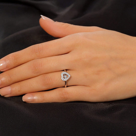 LUXURIANT DIAMOND - Lab Grown Diamant SI Ring 925 Silber rhodiniert (Größe 15.75) ca. 0.20 ct