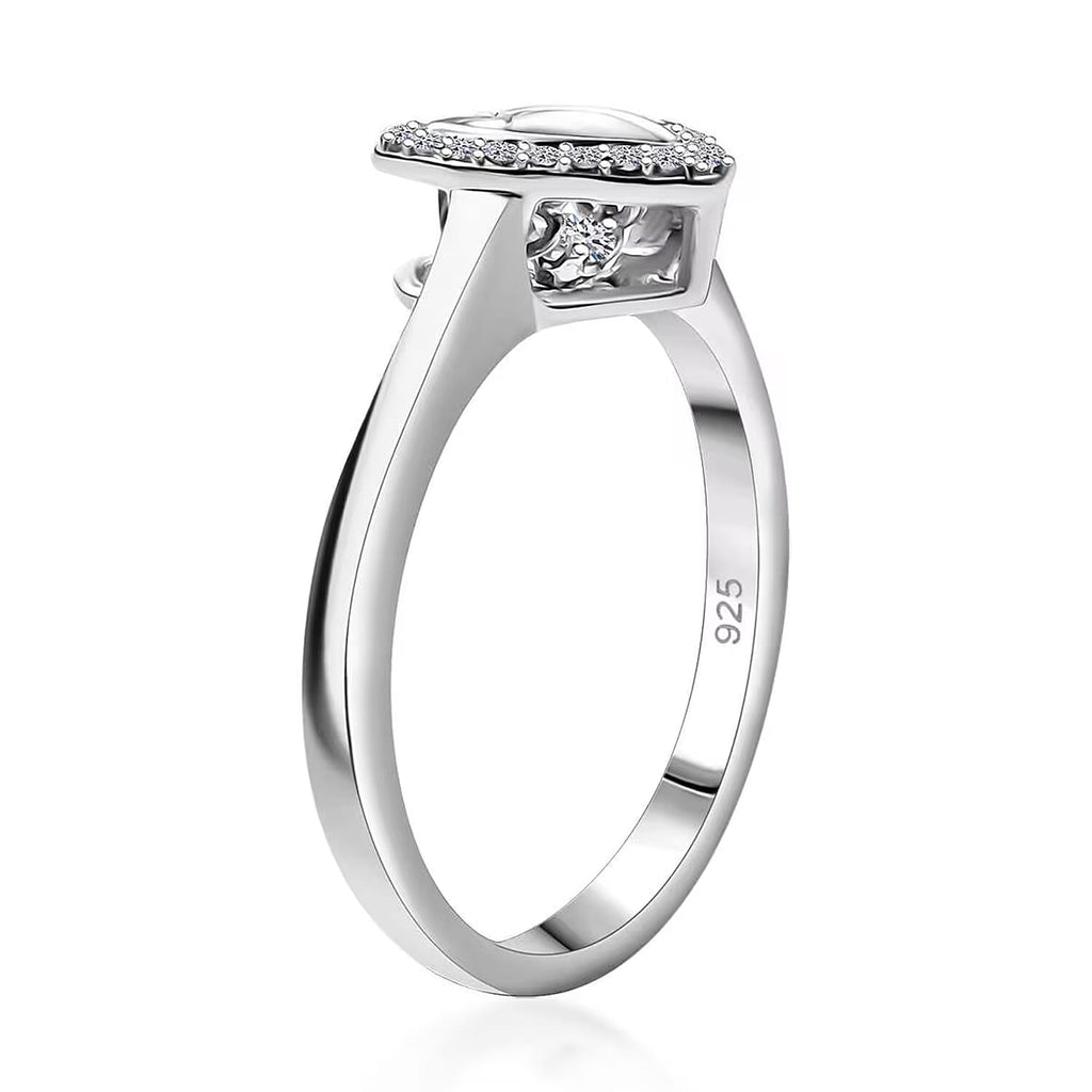 LUXURIANT DIAMOND - Lab Grown Diamant SI Ring 925 Silber rhodiniert (Größe 15.75) ca. 0.20 ct