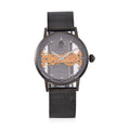 WILLIAM HUNT Automatik transparente Uhr Edelstahlgehäuse, grünes Multifunktionszifferblatt, Edelstahl-Armband, 5 ATM wasserdicht, 316L Edelstahl, IP-Schwarzbeschichtigung