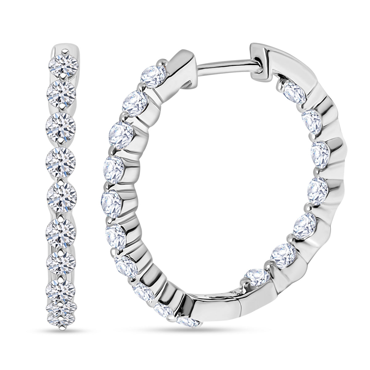 New York Kollektion - LUXURIANT DIAMOND Lab Grown Diamant SI1-SI2-GH Ohrringe 925 Silber ca. 1.50 ct