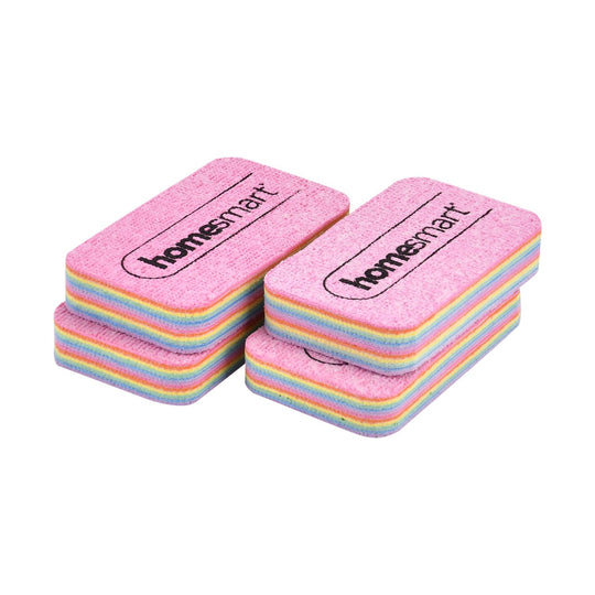 4er-Set Regenbogen-Putztücher, 12-Schicht Mikrofaser-Schwammblock, wiederverwendbar und saugstark