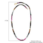 AAA Mehrfarbige-Turmalin Halskette ca. 45 cm 585 Gold ca. 75.00 ct