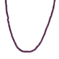 Lila Granat Halskette ca. 50 cm 925 Silber rhodiniert ca. 78.00 ct