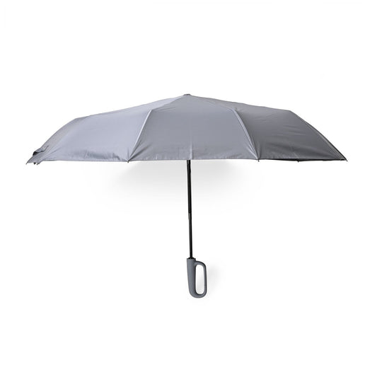 Sturmfester Regenschirm, C-Griff, Automatik, UV-Schutz UPF 30 (blockt 96,7 % UV-Strahlen), antikorrosiv, 10K-Glasfaserrahmen, Utility-Griff, leicht (440 g), mit Aufbewahrungstasche, 23 Zoll, Rot
