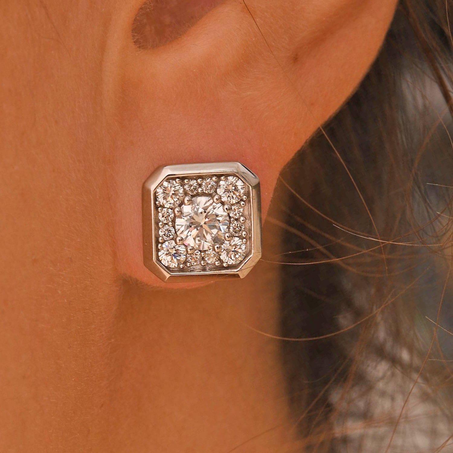 Lab Grown Diamant VS-EF Ohrringe 585 Gold ca. 1,75 ct.