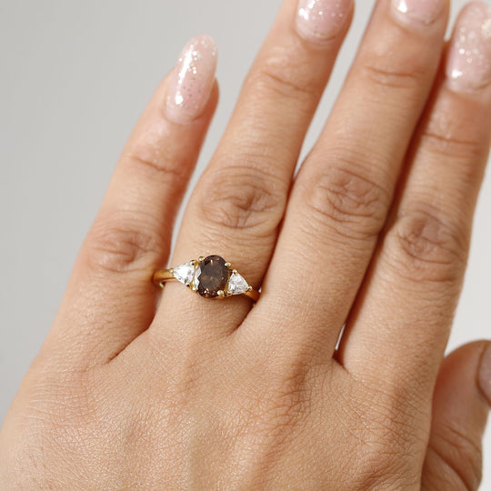 AA Natürlicher Bekily Farbwechsel Granat, Moissanit Ring 925 Silber 750 Gelbgold Vermeil (Größe 21.00) ca. 1.98 ct