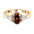 AA Natürlicher Bekily Farbwechsel Granat, Moissanit Ring 925 Silber 750 Gelbgold Vermeil (Größe 18.00) ca. 1.98 ct