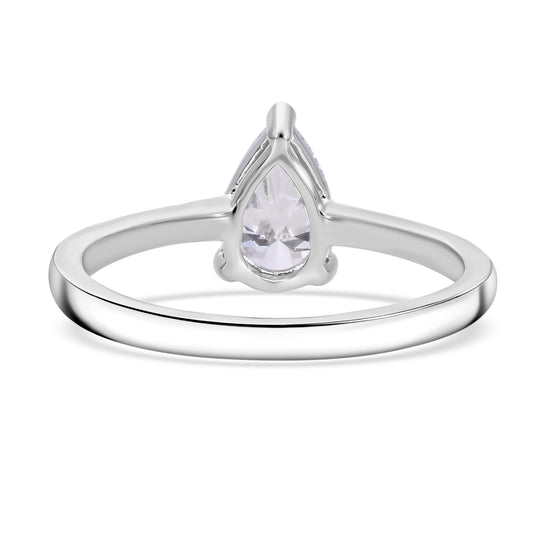 LUXURIANT DIAMOND - Lab Grown Diamant VS-GH Ring 925 Silber Platiniert (Größe 18.00) ca. 1,02 ct