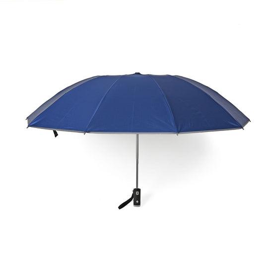 Sturmfester Regenschirm mit Aero-Aluminium-Gestell, vollautomatisch, reflektierend, Rückfaltung, ca. 105?cm, Schwarz