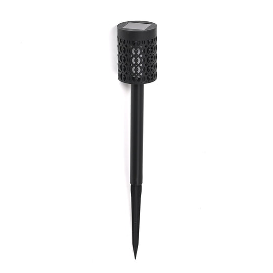 4er Set - Solar LED Gartenlichter, Flackerflamme, Kunststoff, 5.5x36?cm, Schwarz