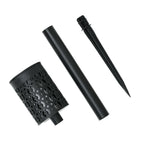 4er Set - Solar LED Gartenlichter, Flackerflamme, Kunststoff, 5.5x36?cm, Schwarz