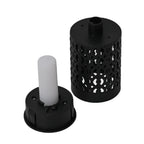 4er Set - Solar LED Gartenlichter, Flackerflamme, Kunststoff, 5.5x36?cm, Schwarz