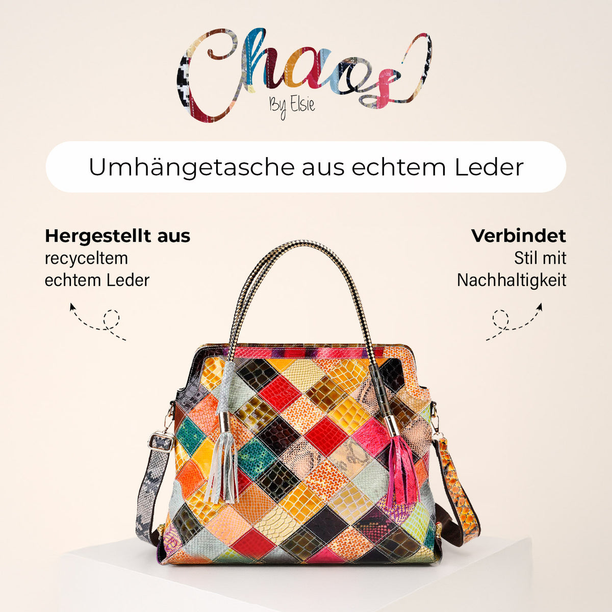 Rautenmuster mit Blume