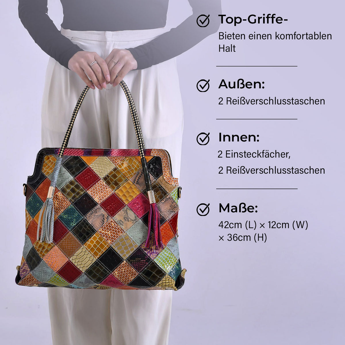 Rautenmuster mit Blume